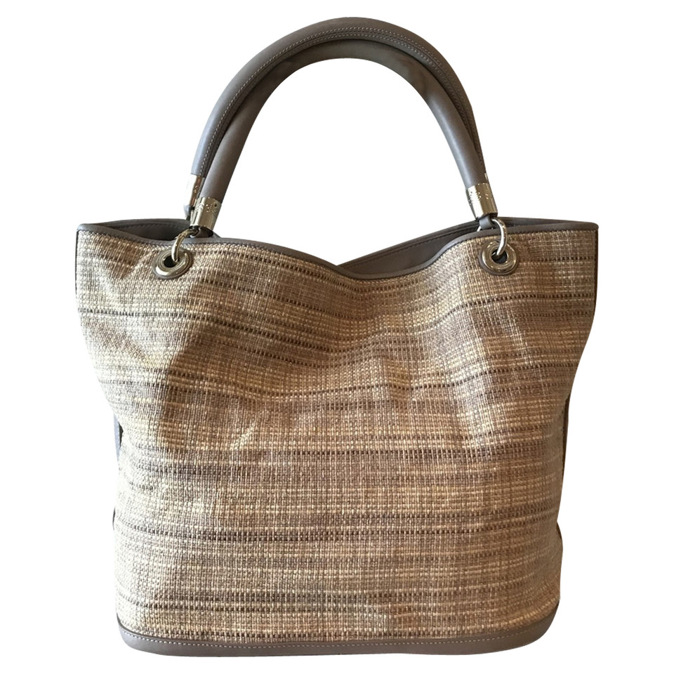 Lancel Tote bag Leer in Beige