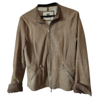 Mabrun Jacke/Mantel aus Leder in Taupe
