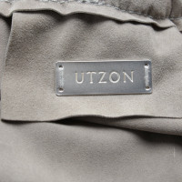 Utzon Leather skirt in grey