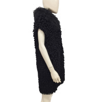 Fendi Voluminous vest with fur collar