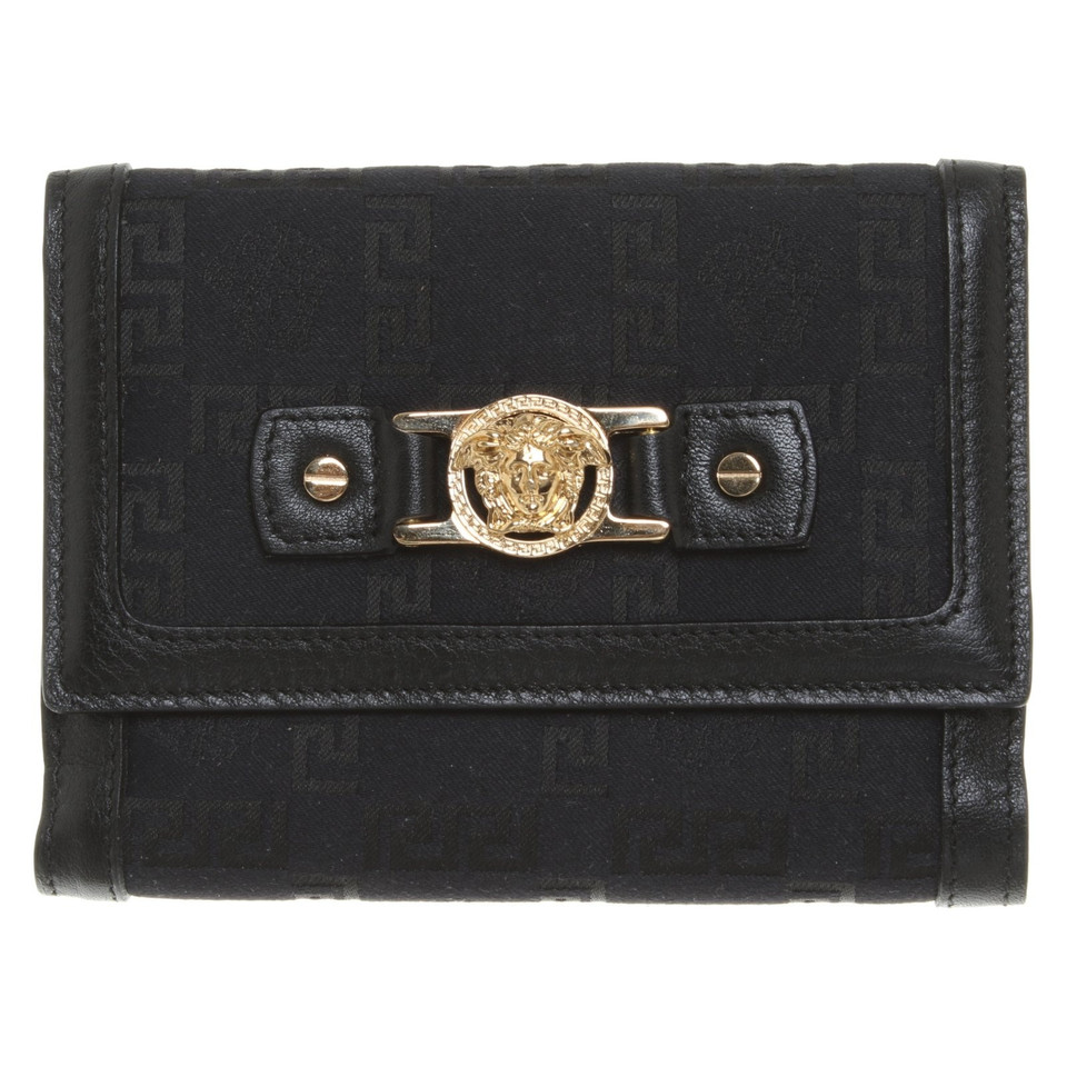 Versace Portemonnaie mit Logo-Applikation