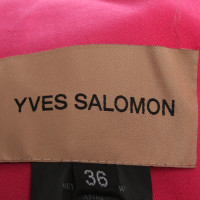 Yves Salomon Giacca/Cappotto in Cotone in Rosa