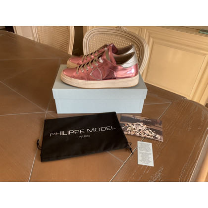 Philippe Model Chaussures de sport en Cuir en Rose/pink