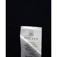 Alexander McQueen Kleid aus Baumwolle in Blau