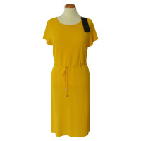 Escada Yellow knitted dress with belt
