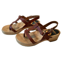 Swedish Hasbeens Sandals Leather in Brown