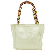 Chanel Shopping Tote en Cuir en Blanc