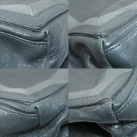 Balenciaga Navy Cabas aus Leder in Grau