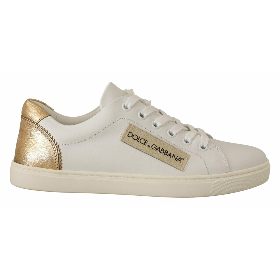 Dolce & Gabbana Sneakers aus Leder in Weiß