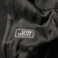 Gianni Versace Giacca/Cappotto in Cashmere in Nero