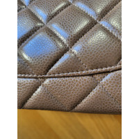 Chanel Classic Flap Bag Jumbo Leer in Bruin