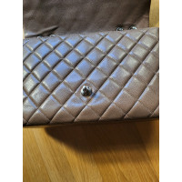 Chanel Classic Flap Bag Jumbo Leer in Bruin