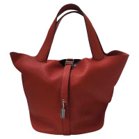 Hermès Picotin Leather in Red