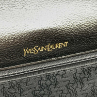Yves Saint Laurent Clutch aus Leder in Schwarz