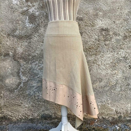Jean Louis Scherrer Skirt Cotton in Beige