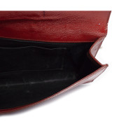 Yves Saint Laurent Clutch Bag Leather in Red