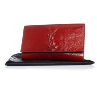 Yves Saint Laurent Clutch Bag Leather in Red