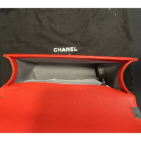Chanel Boy Bag Leer in Rood
