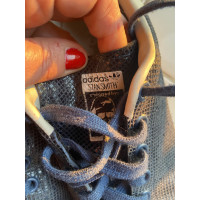 Adidas Schnürschuhe aus Leder in Blau