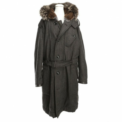 Tom Ford Giacca/Cappotto in Lana in Grigio