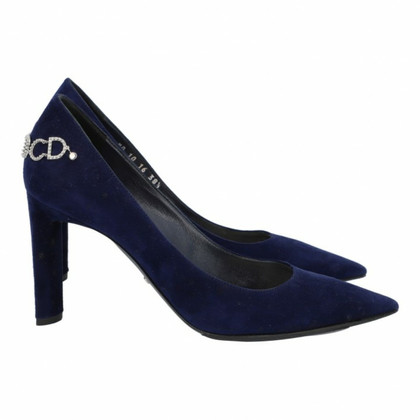 Christian Dior Pumps/Peeptoes en Daim en Bleu