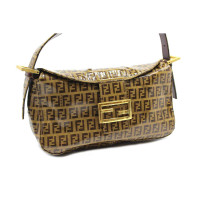 Fendi Baguette Bag aus Canvas in Beige