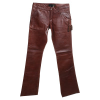 Just Cavalli Leren broek in bruin