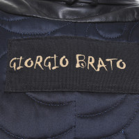 Giorgio Brato Veste en cuir noir