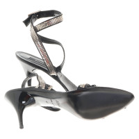 Hugo Boss Sandals in black / silver