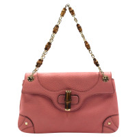 Gucci Bamboo Bag aus Leder in Rosa / Pink