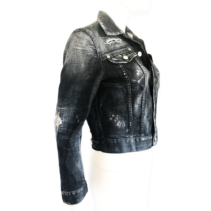 Dsquared2 Jacke/Mantel aus Jeansstoff in Schwarz