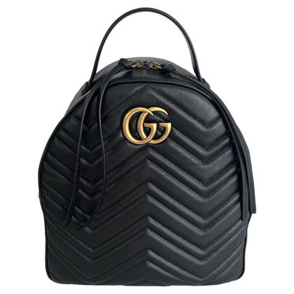 Gucci Marmont Backpack Leer in Zwart