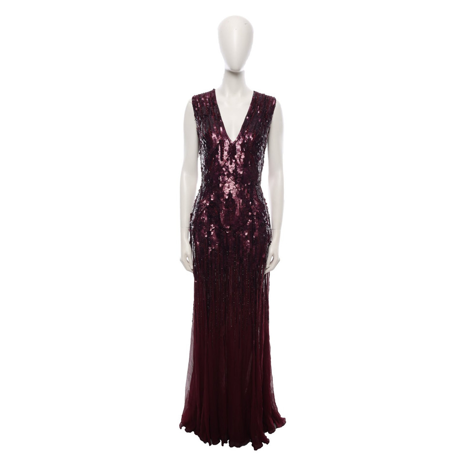 Elie Saab Dress Silk in Bordeaux