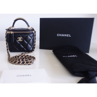 Chanel Vanity Small Case with Chain en Cuir en Noir