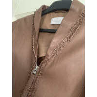 Elegance Paris Jacket/Coat Leather in Taupe