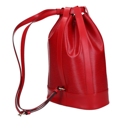 Louis Vuitton Rucksack aus Leder in Rot