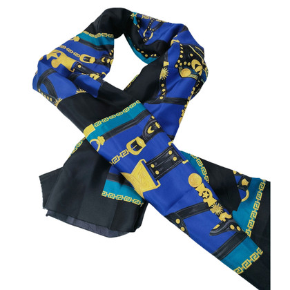 Versace Schal/Tuch aus Seide in Blau