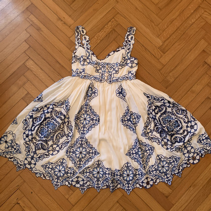 Dolce & Gabbana Kleid aus Seide in Weiß
