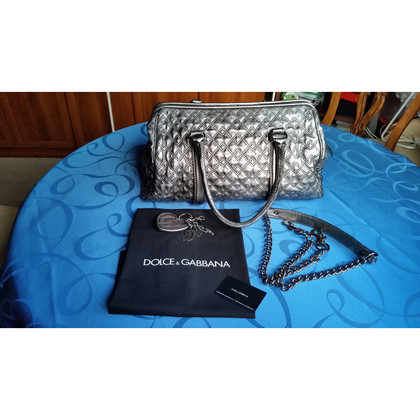 D&G Shoulder bag Leather in Silvery