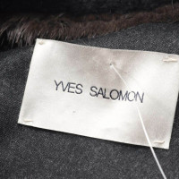 Yves Salomon Jacket/Coat Wool in Grey