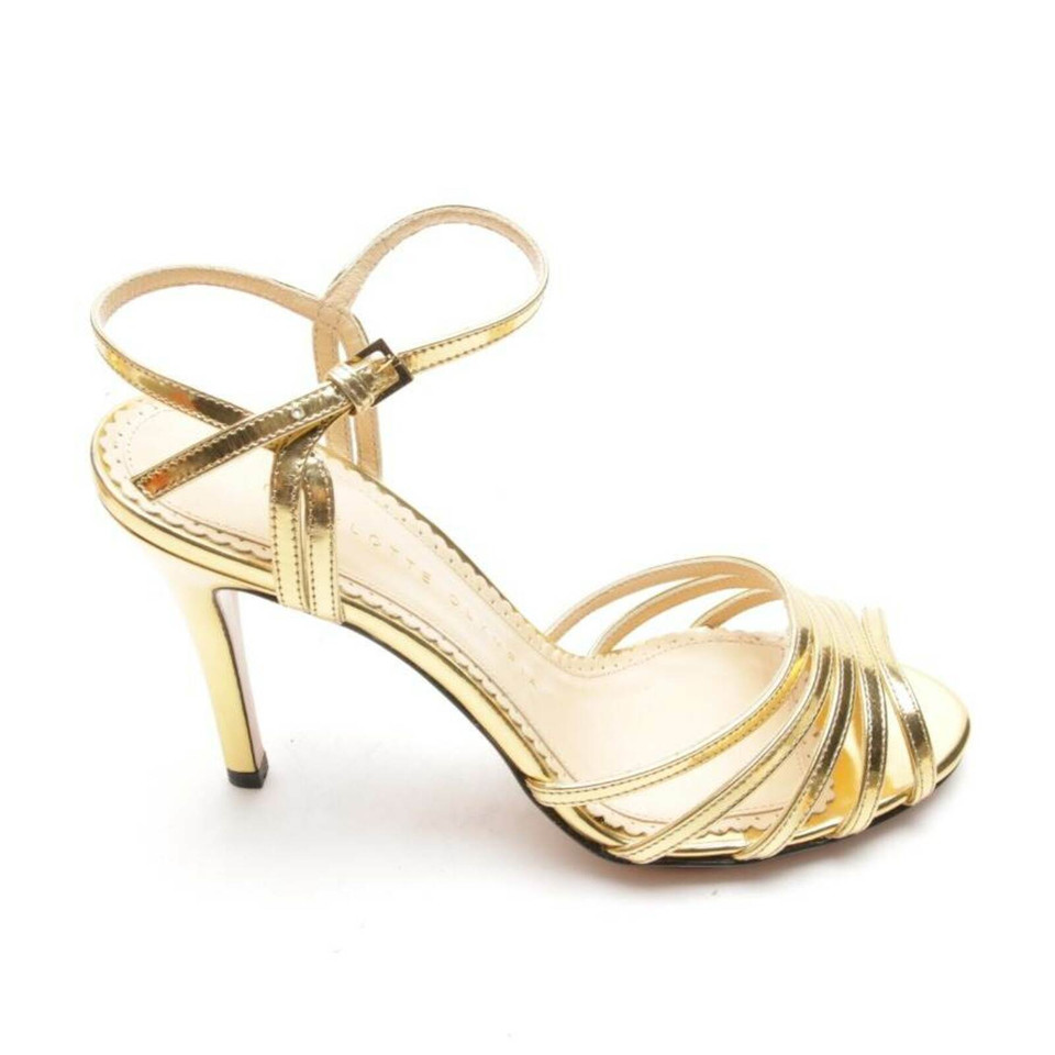 Charlotte Olympia Sandals Leather in Silvery