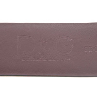 Dolce & Gabbana Leather belt with metal buckle