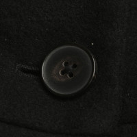 Jil Sander cappotto di lana in nero