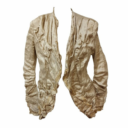 Donna Karan Jacket/Coat Silk in Beige