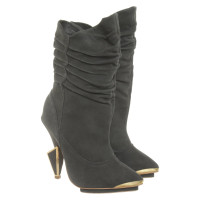 Topshop Boots Leather in Grey