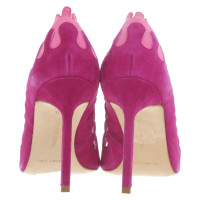 Manolo Blahnik Peep-toes in rosa / viola