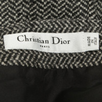 Christian Dior Tweed gonna in bianco / nero