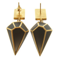 Isharya Earrings in black / gold color