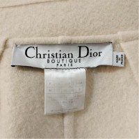 Christian Dior Jacke/Mantel aus Wolle in Weiß