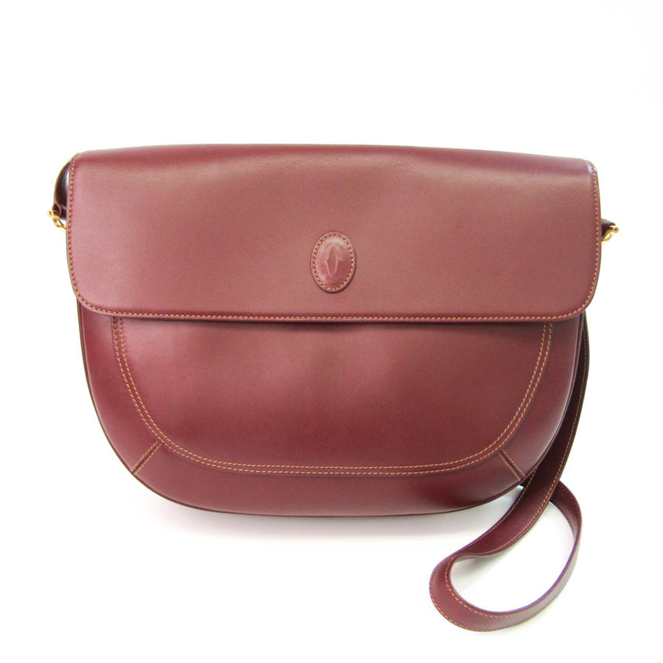 Cartier Shoulder bag Leather in Bordeaux